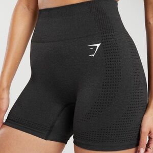Gymshark Black Bike Shorts with Seamless Design and Compression Fit